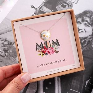 Sterling Silver Mother And Child Star Necklace - sterling silver-NuNu jewellery