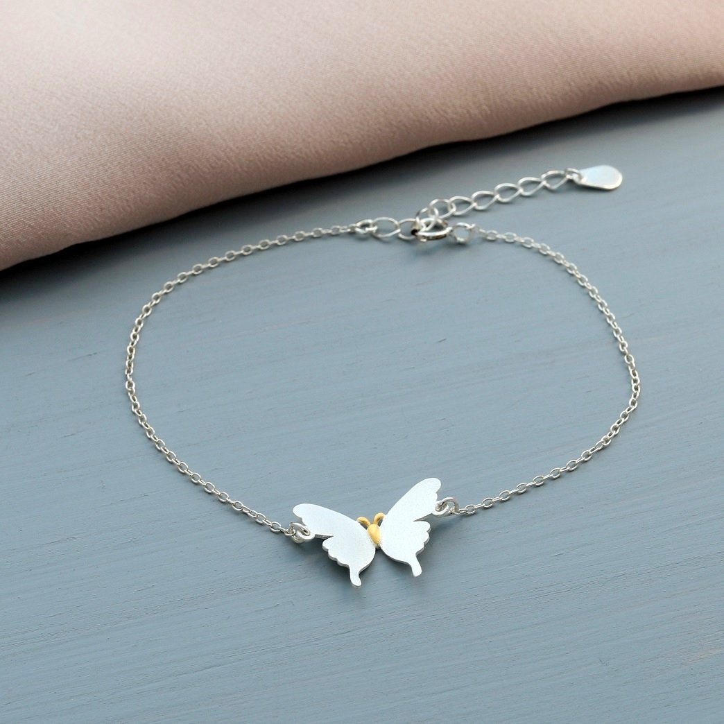 Sterling silver hotsell butterfly bracelet