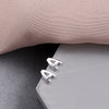 Sterling Silver Initial Earrings Stud - sterling silver-NuNu jewellery