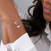 Sterling Silver Heart Charm Bracelet With Initial - sterling silver-NuNu jewellery