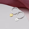 Personalised Sterling Silver Heart Pendant Ring Initial - sterling silver-NuNu jewellery