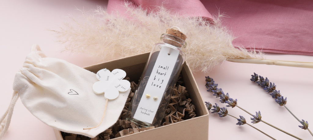 Sterling silver earrings in a message bottle