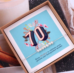 70 Th Birthday Pearl Bracelet - sterling silver-NuNu jewellery