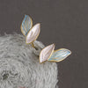 "Bloom and Grow" Sterling Silver Painted Leaf Earrings - sterling silver-NuNu jewellery