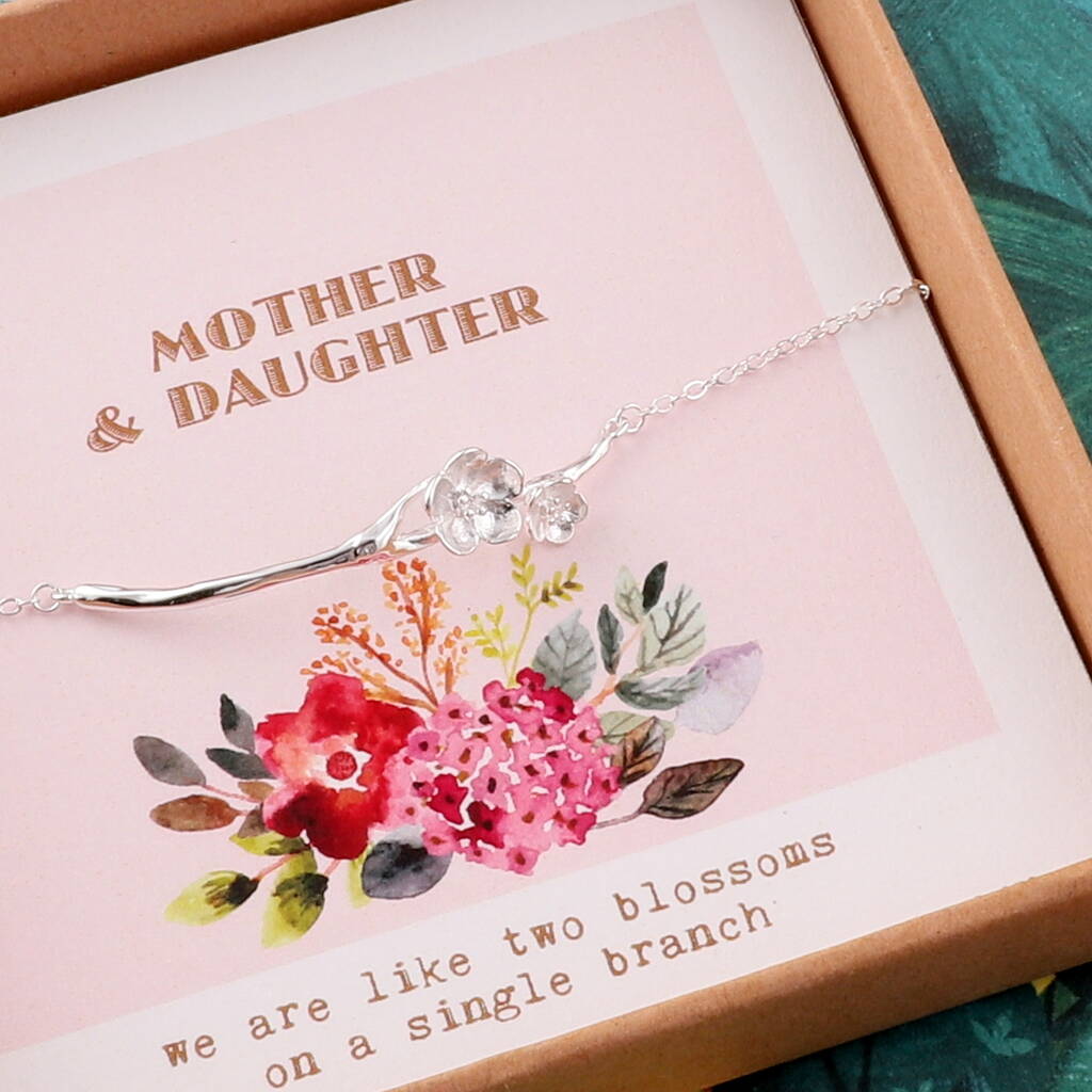 Mother and Daughter Blossoms Bracelet - sterling silver-NuNu jewellery