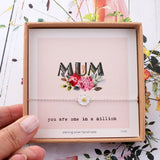 'One In A Million' Mum's Daisy Bracelet - sterling silver-NuNu jewellery