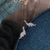 Sterling Silver 'Roar Some' Dinosaur Earrings - sterling silver-NuNu jewellery