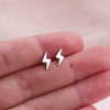 'Girl Power' Lightning Bolt Earrings - sterling silver-NuNu jewellery