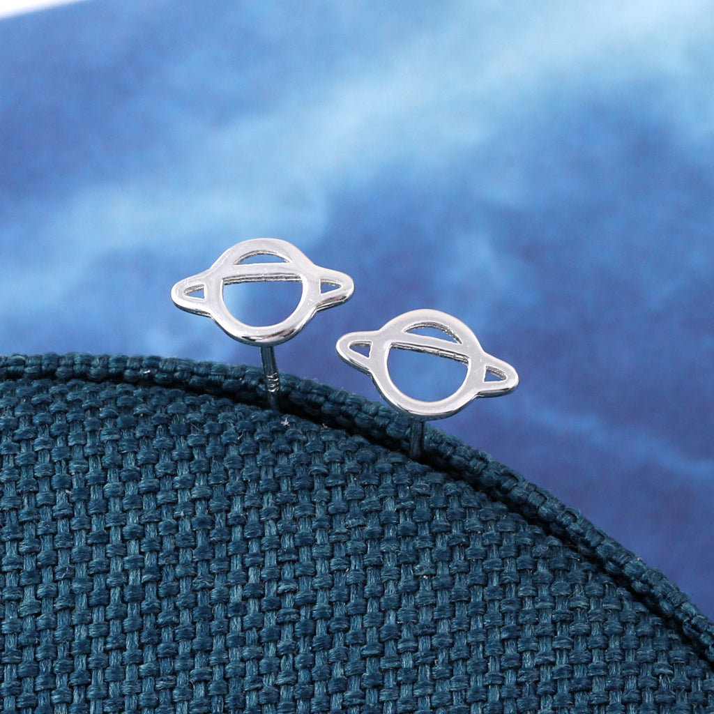 Planet Stud Earrings - sterling silver-NuNu jewellery