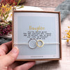 Silver And Gold Circle Daughter Bracelet - sterling silver-NuNu jewellery