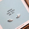 Angel Wing Earrings Studs In Gift Box - sterling silver-NuNu jewellery