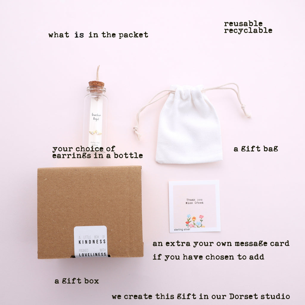 Message Bottle Earrings 16th Birthday - sterling silver-NuNu jewellery