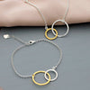 Silver And Gold Circle Mum Bracelet - sterling silver-NuNu jewellery