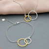 Silver And Gold Circle Bestie Bracelet - sterling silver-NuNu jewellery