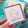 'Little Bit Of Protection' Button Earrings - sterling silver-NuNu jewellery