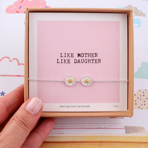 Like Mother Like Daughter Daisy Bracelet - sterling silver-NuNu jewellery