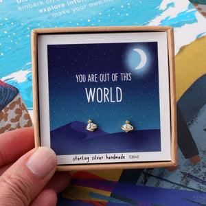 Sterling Silver 'Out Of This World' Earring Studs - sterling silver-NuNu jewellery