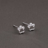 Dog Mama Paw Or Puppy Earrings - sterling silver-NuNu jewellery