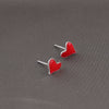 'This Girl Can' Sterling Silver Heart Knot Earrings