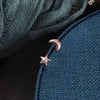 'Love You To Moon And Stars' Sterling Silver Earrings - sterling silver-NuNu jewellery