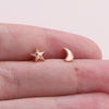 'Love You To Moon And Stars' Sterling Silver Earrings - sterling silver-NuNu jewellery
