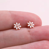 Sterling Silver Granddaughter Little Flower Earrings - sterling silver-NuNu jewellery