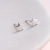 'Best Things Are Friends' Sterling Silver Star Earrings