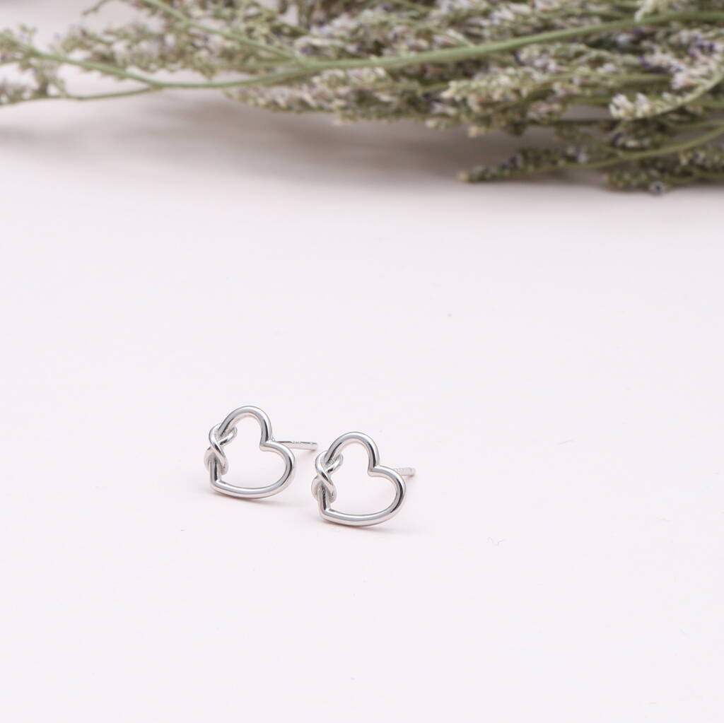 'Little Bit Of Friendship' Heart Earrings - sterling silver-NuNu jewellery