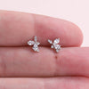 'Little Something' Crystal Butterfly Birthday Earrings - sterling silver-NuNu jewellery