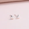 Belated Birthday Sterling Silver Heart Earrings - sterling silver-NuNu jewellery