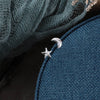'Love You To Moon And Stars' Sterling Silver Earrings - sterling silver-NuNu jewellery