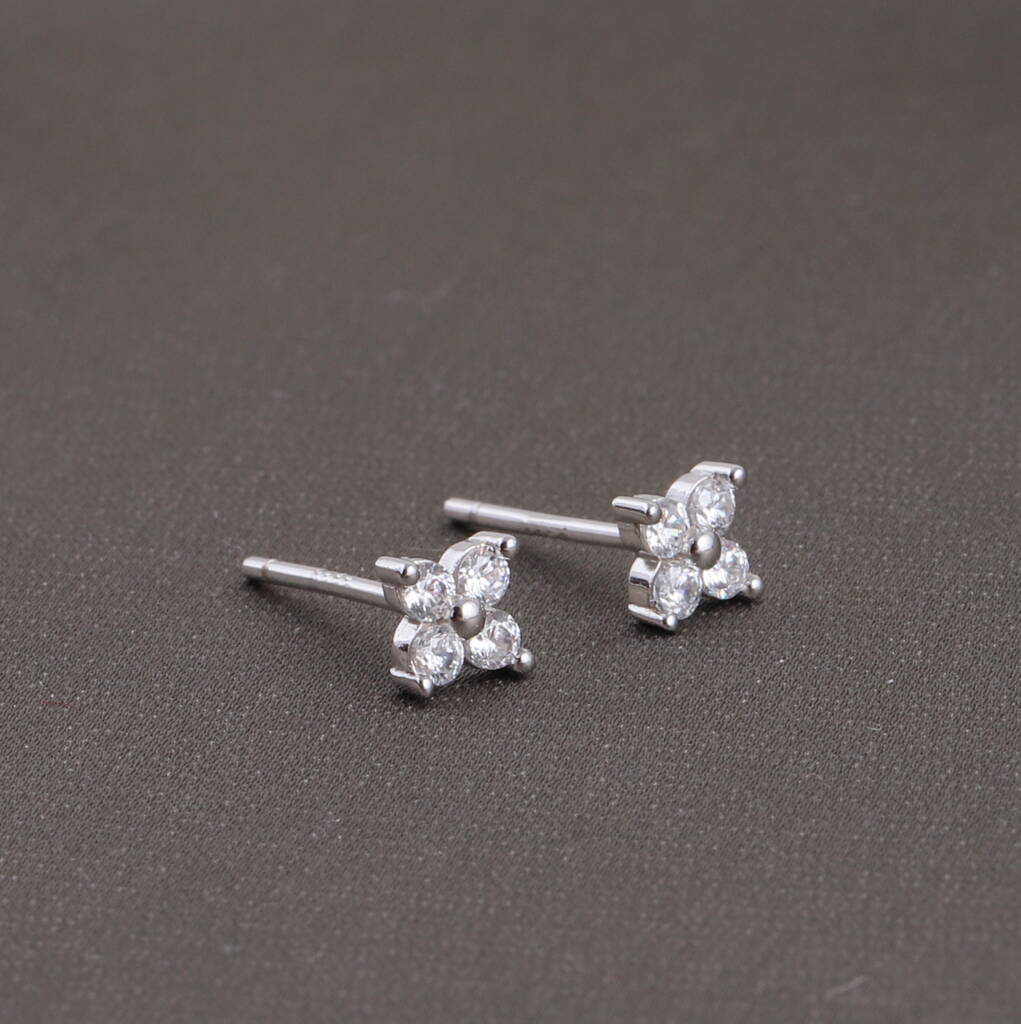 Teacher Thank You Sparkle Sterling Silver Earrings - sterling silver-NuNu jewellery