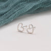 'Little Bit Of Love' Heart Earrings Sterling Silver - sterling silver-NuNu jewellery