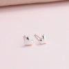 'Thank You' Sterling Silver Heart Earrings - sterling silver-NuNu jewellery