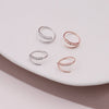 Sterling Silver Crystal Spiral Twister Earrings - sterling silver-NuNu jewellery