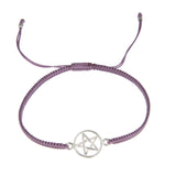 Sterling Silver Pentacle Friendship Bracelet - sterling silver-NuNu jewellery