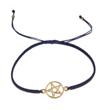 Sterling Silver Pentacle Friendship Bracelet - sterling silver-NuNu jewellery