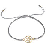 Sterling Silver Pentacle Friendship Bracelet - sterling silver-NuNu jewellery