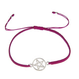 Sterling Silver Pentacle Friendship Bracelet - sterling silver-NuNu jewellery