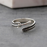 Sterling Silver Handmade Feather Ring - sterling silver-NuNu jewellery