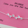 A Friend Like You Flowers On Stem Bracelet - sterling silver-NuNu jewellery