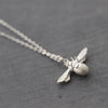 Sterling Silver Bumble Bee Necklace - sterling silver-NuNu jewellery