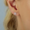 Sterling Silver Glistening Snowflake Studs Or Necklace - sterling silver-NuNu jewellery