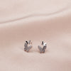 Sterling Silver Twin Butterfly Earrings Studs - sterling silver-NuNu jewellery