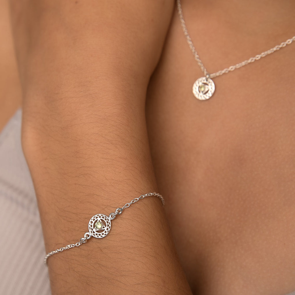 Birthstone Necklace Or Bracelet - sterling silver-NuNu jewellery