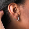 Sterling silver mini pearls hoop - sterling silver-NuNu jewellery