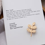 New Leaf Brooch Gift - sterling silver-NuNu jewellery