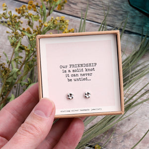 'Our Friendship Knot' Sterling Silver Knot Earrings - sterling silver-NuNu jewellery