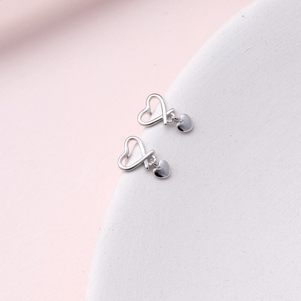 Earrings In A Message Bottle 'Love You Lots' - sterling silver-NuNu jewellery