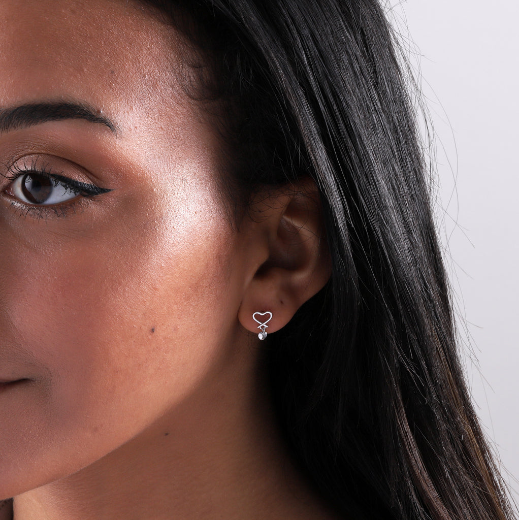 Earrings In A Message Bottle 'Love You Lots' - sterling silver-NuNu jewellery